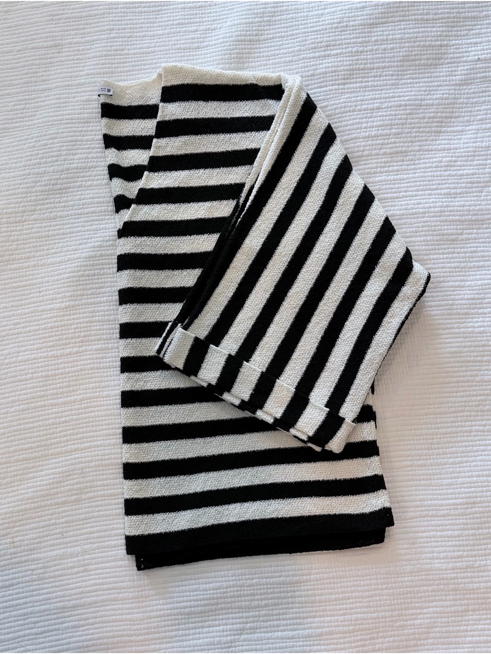 ZARA Striped Knit Oversized V-Neck Top Sweater NWOT